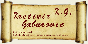 Krstimir Gaburović vizit kartica